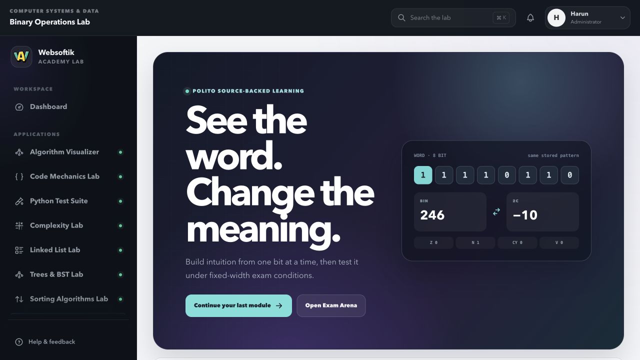 Binary Operations Lab bit ve sayı sistemi çalışma alanı