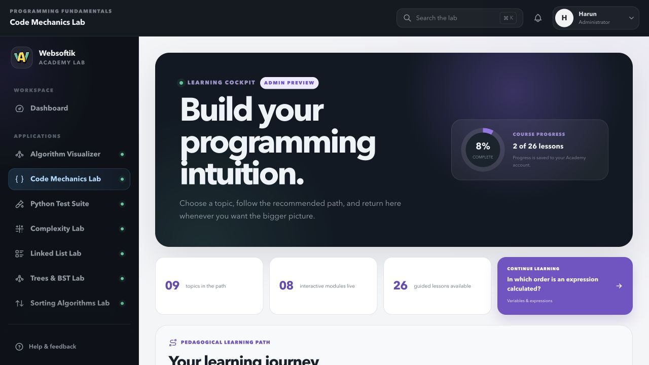 Code Mechanics Lab Python programlama temelleri çalışma alanı